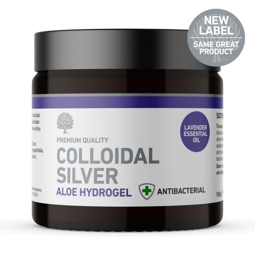 Colloidal Silver Aloe Hydrogel with Lavender Essential Oil – 100g