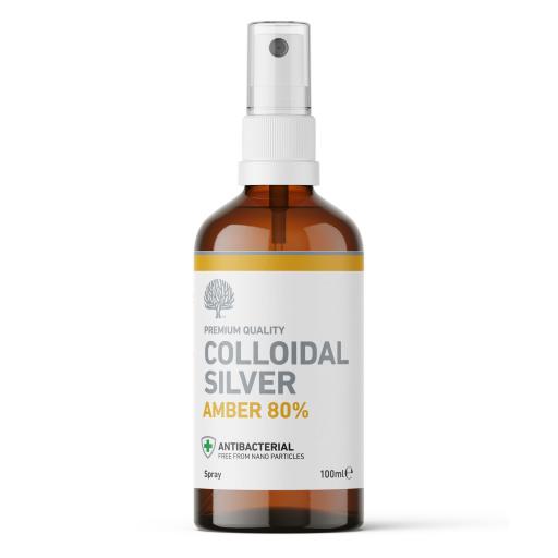 Amber 80% True Colloidal Silver Spray – 100ml